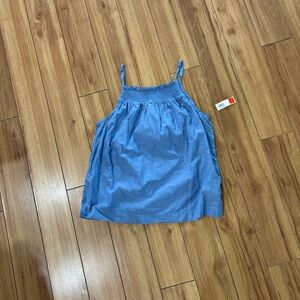 Old Navy Smocked Blue Camisole Tank Top